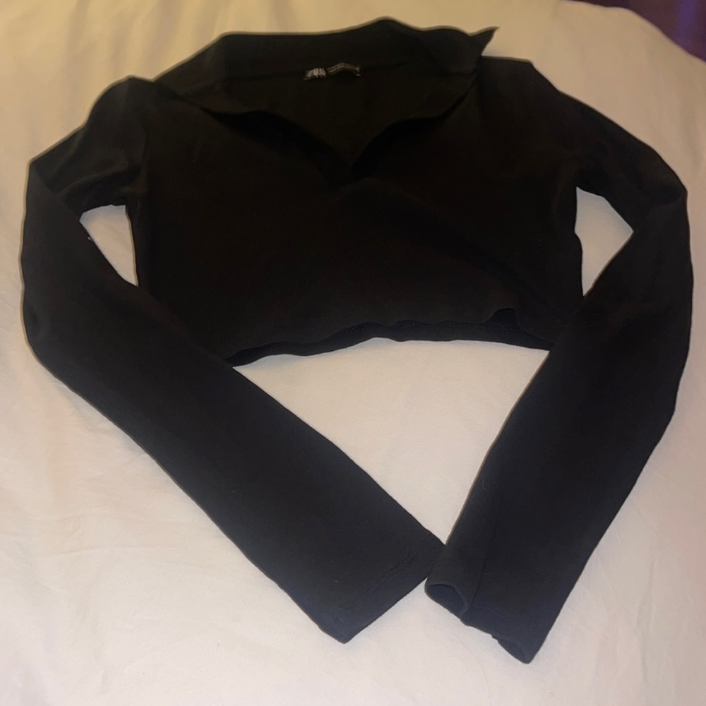 Zara Cropped Collared Shirt